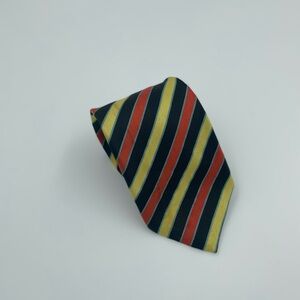 Italo Ferretti Men's Striped Tie - Black, Red, Yellow